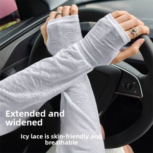 UV Protection Breathable Womens Summer Cycling Ice Silk Sleeve Covers