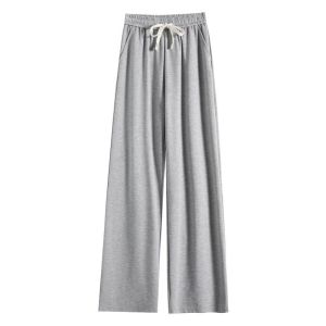 YAMIANNV | Longer Thin Narrow Loose Slimming Casual Womens Wide Leg Pants