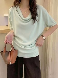 AIYITI | Off-Shoulder Lightweight Ice Silk Tee Shirt
