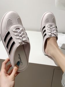 Dép Đế Dày Mùa Hè Cho Cặp Đôi Không Có Gót Dép Đi Trong Nhà Đế Ngoài Bằng PVC Đế Phẳng Chống Trượt Thường Ngày Mùa Hè