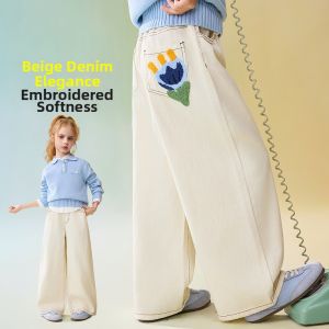 Ask Junior | Autumn New Loose Embroidered Jeans for Girls