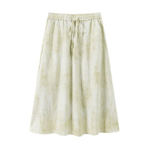 Plus Size Loose Waist Mid-length A-line Skirt