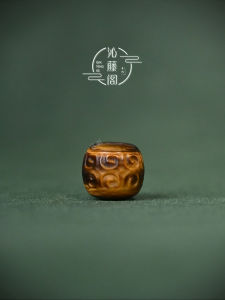 ลูกปัดหยกเสือตัวเล็ก 8/10/12 มม. ลูกปัดทรงถังเก่า ลวดลายดอกไม้ ลูกปัดหยกเสือสำหรับเครื่องประดับ DIY