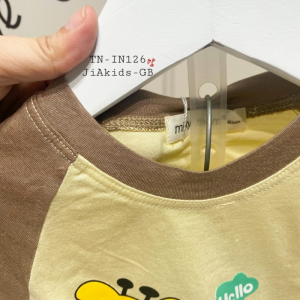 Bộ quần áo trẻ em ngắn tay vải thun lạnh NATUCO cho bé 0-8 tuổi mặc mùa hè đi chơi đi học TN-IN126