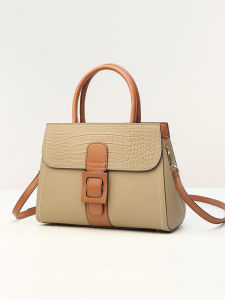 SHIPAILUO | Luxurious Fashionable Ladies Handbag 2025 New Style Mom Bag Crossbody Handbag Color Block Genuine Leather Womens Bag