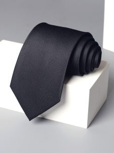 Romguest | Black Checker Single Color Tie 9cm