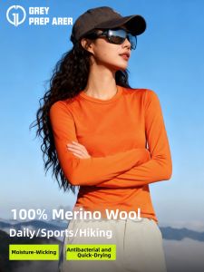 Merino Wool Moisture Wicking Base Layer T-Shirt