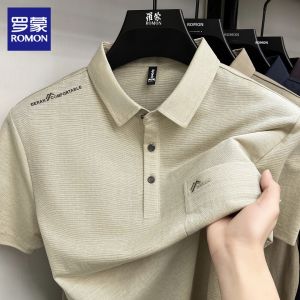 ROMON | Light Breathable Business Loose Fit Polo Shirt