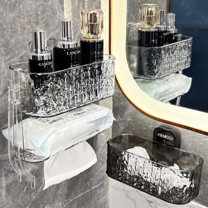 ตู้เสื้อผ้าผ้าเช็ดหน้าติดผนังขนาดใหญ่ในห้องน้ำ KEMOQI ที่จัดระเบียบและเก็บของได้ดี ทำจากพลาสติก