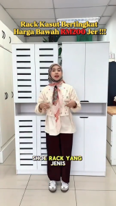 ⚡️LIKE BUG⚡ Kobe Wooden Shoe Cabinet with Door | Rak Kasut Kabinet Kasut Kayu | Storage Organizer Home
