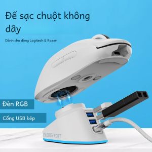Chuột Không Dây Sạc Dự Logitech G Pro X Superlight G502 X Plus G903 G703 Lightspeed Razer Chuột Chơi Game Dock ga