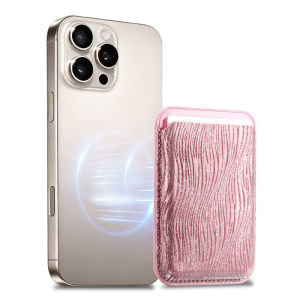 Bling Water Ripples Leather Wallet Strong Magnetic Multiple Cards Holder Case For Magsafe iPhone 17 16 15 14 13 Samsung S26Ultra