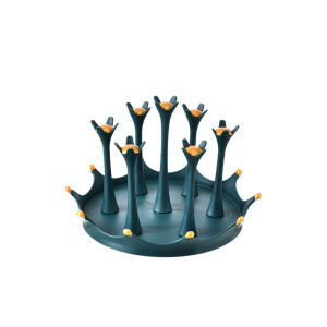 Giá Đỡ Tách Thủy Tinh Crown 360 Độ Xoay Xoay Để Lưu Trữ Đồ Dùng Nhà Bếp Chống Bụi Giá Đỡ Tách Trà Tách Rượu Vang