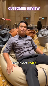 Beanbag.my™ Leather Bean Bag Sofa Full Set With Filling