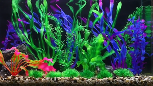 Aquarium Plant Set 25PCS Fish Tank Decoration Kit with Rock Realistic Plants Easy Clean
