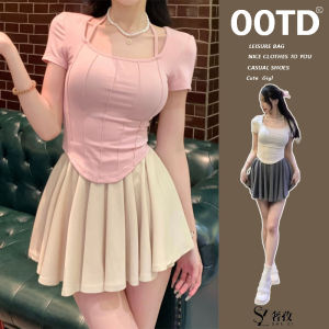 Váy Ngắn Chữ a Xếp Ly Màu Xám Cao Cấp Cho Nữ Mùa Hè Mới Dáng Chữ a Cạp Cao Thon Gọn Váy Ngắn Thanh Lịch