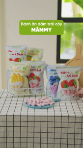 Combo 6 gói bánh ăn dặm Mămmy vị trái cây giàu vitamin và chất xơ thiết kế chống hóc dạng que ngắn cho bé từ 6 tháng