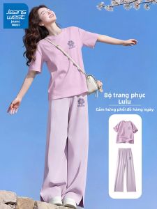 Jeanswest | Cooling Straight Leg Pants And T-Shirts Womens Leisure Set