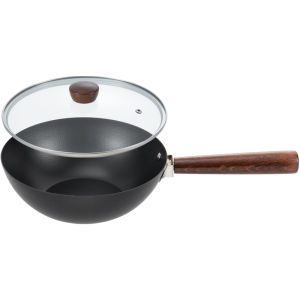 BSWOLF | Outdoor Portable Lightweight Cast Iron Cooking Pot Detachable Beech Wood Handle