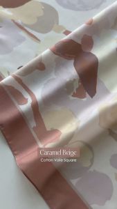 Tudung Ruffle ARTISAN Printed Square Cotton Voile Collection + Free Exclusive Box