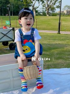 Dinosaur Baby Bib Overalls Cute Frog Pants Summer Onesie for Infants Kids Casual High Waist Short Jeans Style Baby Clothes