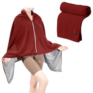 Heating USB Electric Blanket Portable Warm Blanket Washable Shoulder and Knee Dual-Use Fast Heating Winter Camping Warm Blanket