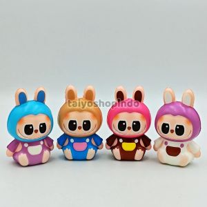 TAIYO Squishy Slow Labubu Duduk Sit Karakter Colorful Squisi Pencet Dekompresi Pinch Squeeze Mainan