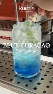 Roccia Rock Sugar Syrup Blue Curacao - Syrup Gula Batu Rasa Jeruk 760ml