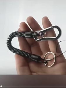 Dây An Toàn Đàn Hồi Có Thể Kéo Dài Chống Mất Dạng Lò Xo Với Khóa Móc Và Dây Đeo Tay Móc Leo Núi Dành Cho Thể Thao Và Hoạt Động Ngoài Trời