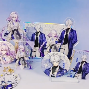 Honkai: Star Rail & Luckin Coffee joint merchandise series Castorice Phainon fan-made merchandise keychain Liquid Motion Ticket Charm standee clear card badge goods itabag decoration gift for friends