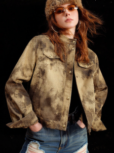 Toyouth | Retro Wasteland Stand Collar Tie-Dye Jacket