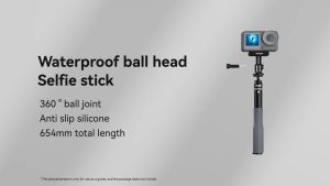 TELESIN Waterproof Divng Selfie Stick Monopod 360° Rotation Ball Head for GoPro Insta360 DJI Action Camera