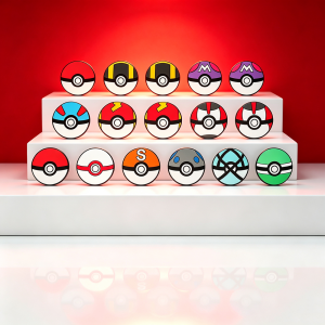 Bandai | 11pcs Cartoon Pocket Monster Balls Brooches Cute Round Lapel Pins for Backpack Clothing Decor Gift for Fans