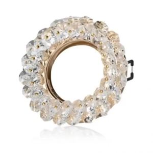 JOYINLED Crystal GU10 MR16 Recessed Downlight Ceiling Lamp Frame Gold Chrome Ceiling Lamp LED Spot Lighting for Bedroom Kitchen