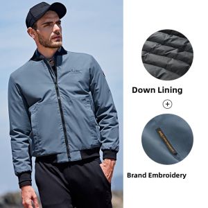 Jeep | Jeep Mens Outdoor Jacket Down Jacket Baseball Style Workwear Coat Waterproof Windproof Breathable Lightweight Duck Down
