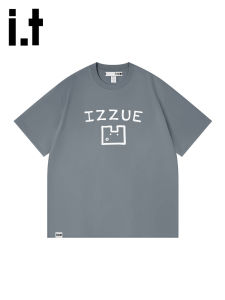 izzue | Summer Leisure Ice Fog Blue Cartoon Print Tee