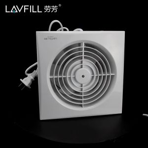Quạt thông gió hút mùi 1 chiều gắn tường mặt rèm tròn kích thước mặt 150mm và 200mm LAVFILL LFWW-09Y LFWW-13Y