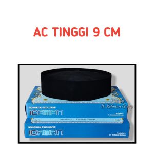 kopiah songkok peci pria pendek 6cm 7cm 8cm hitam polos AC peci kopiah songkok pria ac pendek 6cm 7cm 8cm peci hitam polos AC pendek 6cm 7cm