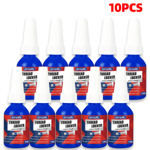 LOOLIFL | LOOLIFL 243 Threadlocker Blue Medium Strength Screw Glue Removable Anaerobic Adhesive for Auto Machinery Bolt Fastening Repair
