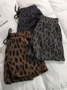 YEBO | Extra Large Size Loose Leopard Print Shorts for Men and Women