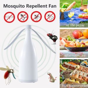 Automatic Fly Repellent Fan Portable Mosquito Killer Anti Insect  Zapper Outdoor Picnic Fly Trap