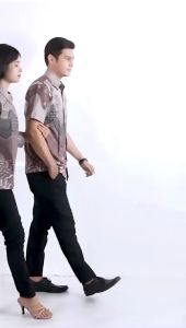 Blouse Atasan Batik Wanita Modern Couple Pria Elegan Batik Dua Putri Monde