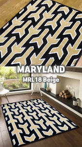 MARYLAND Karpet Lantai 100x150 Black Beige 18