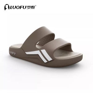 Luofu Mens Outdoor Sports Slippers Thick Bottom Anti-slip Soft Elastic Home Comfortable Sandals Slippers Simple Style EVA Material