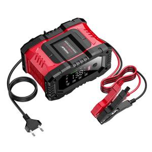 FOXSUR 12V/20A 24V/10A Smart Battery Charger Pulse Repair for Car Motorcycle Lead-Acid AGM LiFePO4 GEL EFB Battery Chargers