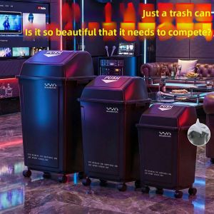 Outdoor Commercial Large Square Wheel-Mounted Movable Trash Bin