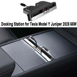 For Tesla Model 3 Y Juniper 2025 65W Quick Charger USB Shunt HUB Intelligent Docking Station Adapter Powered Splitter Extension