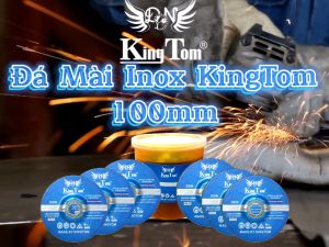 Đá Mài Inox - 3Li KingTom Xanh 100mm - Lẻ 10 Viên - Chuyên Mài Inox Sắc Bén Cực Êm Tay