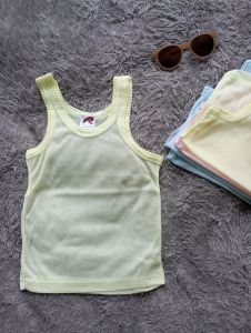 [6 PCS] Singlet bayi/kaos dalam anak warna bahan tebal Berbagai Ukuran