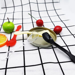 Disposable Plastic Spoon PS Dessert Ice Cream Spoon Yogurt Pudding Eco-friendly Individually Packaged Red Cake Spoon
